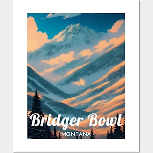 Bridger Bowl ski Montana USA Posters and Art